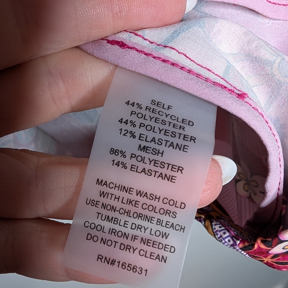 Johnny Was Active Yama Track Jacket Floral Pink Zip Up Athleisure | M - Picture 4 of 6